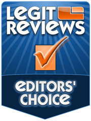 Legit Reviews Editor's Choice<br />  Award