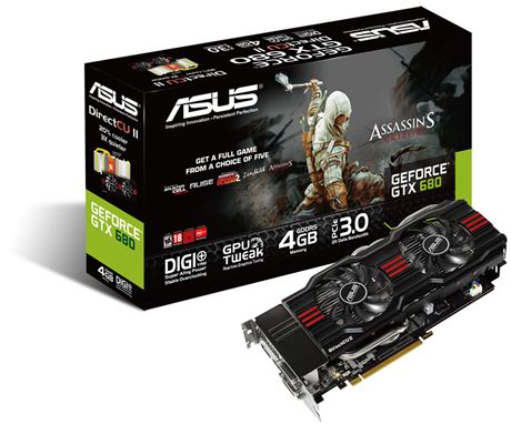 Asus Releases GTX 680 4GB With Dual Slot Direct CU II Cooler and a Free Game of Your Choice