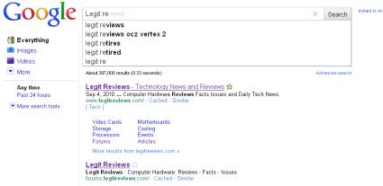 Google Instant Search