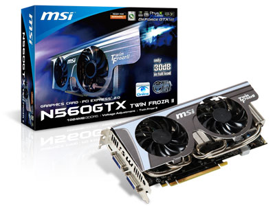 MSI Unveils the N560GTX Twin Frozr II Series Graphics Card