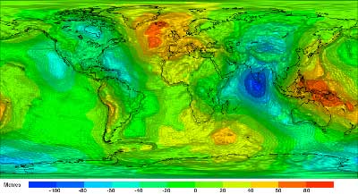 gravity field map