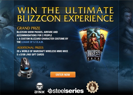 SteelSeries, J!NX, League of S.T.E.A.M. Partner for Ultimate BlizzCon 2013 Experience