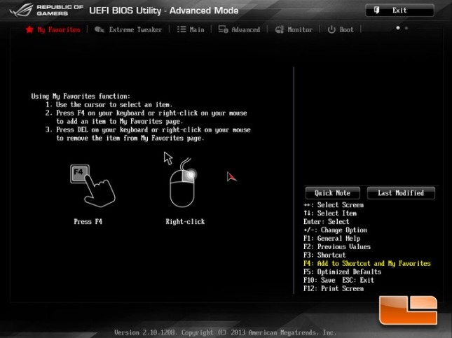 ASUS Rampage IV Black Edition UEFI Black BIOS