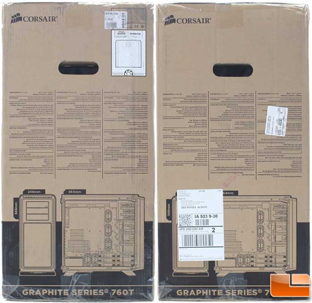 Corsair Graphite 760T Packaging Sides