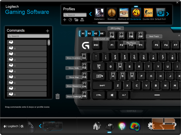logitech gaming software set macro keyboard