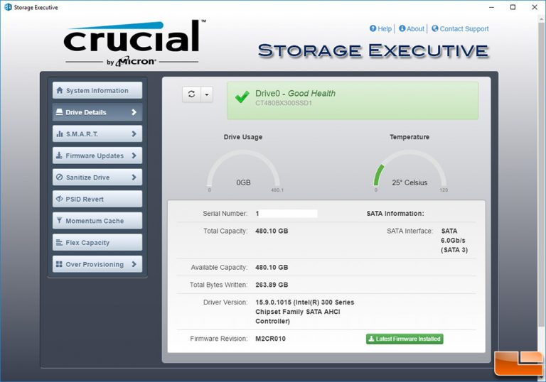 crucial storage executive wont install latest version