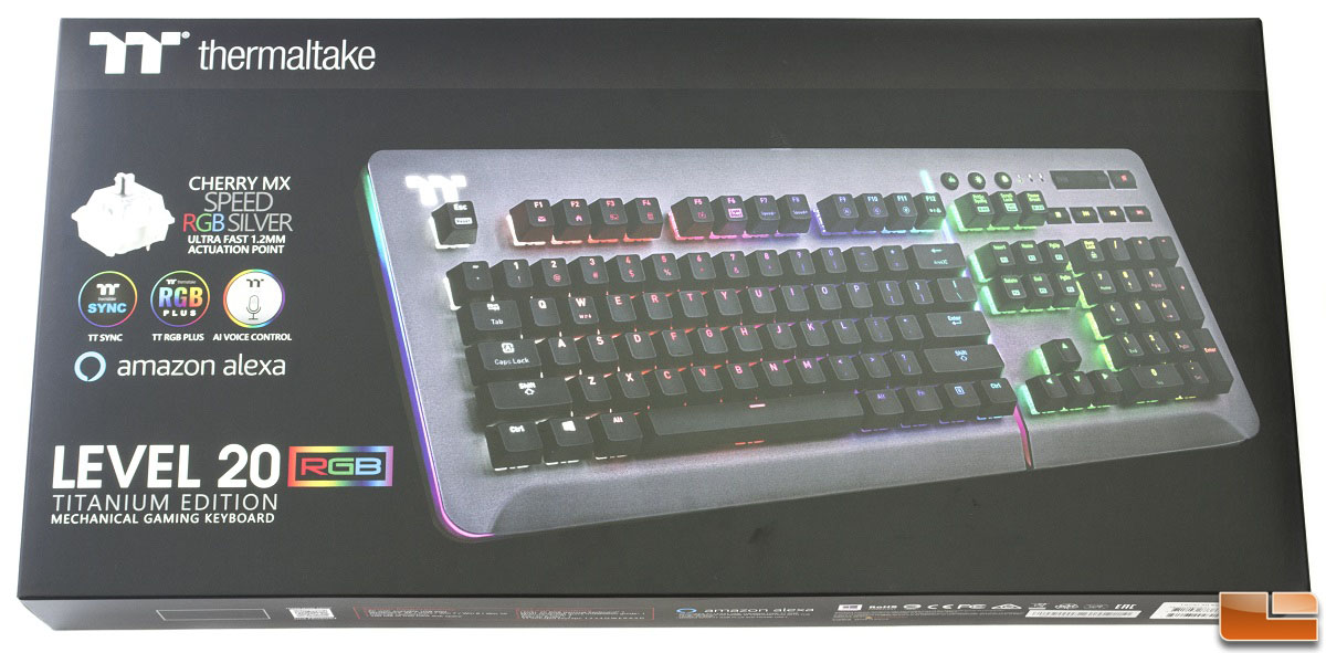 Thermaltake Level 20 RGB Titanium Aluminum Gaming Keyboard Cherry