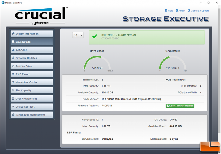 crucial storage executive does not recognize ssd