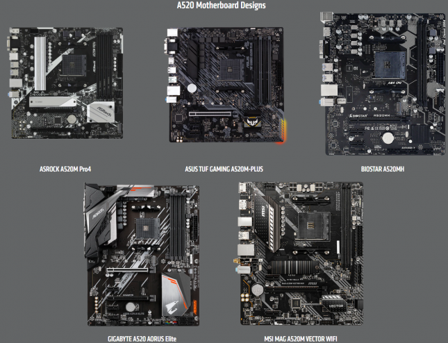 AMD A520 Motherboards