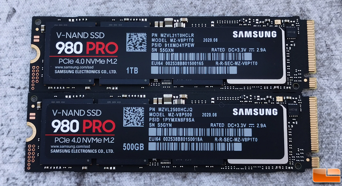 Samsung SSD 980 Pro Review - 1TB & 500GB Capacities Benchmarked - Legit  Reviews