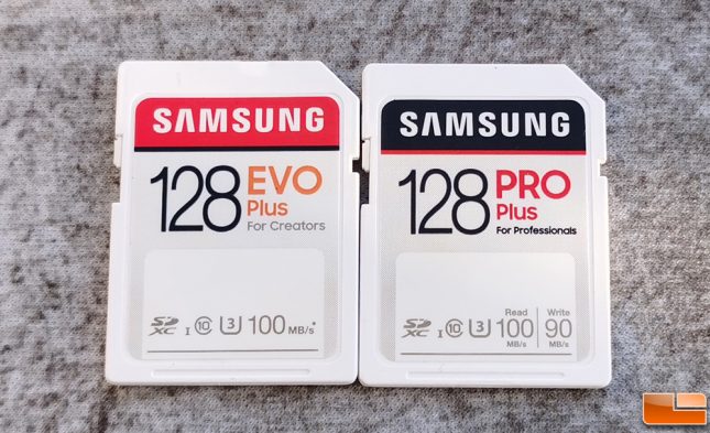 Samsung 128GB SD Card EVO Plus and Pro Plus