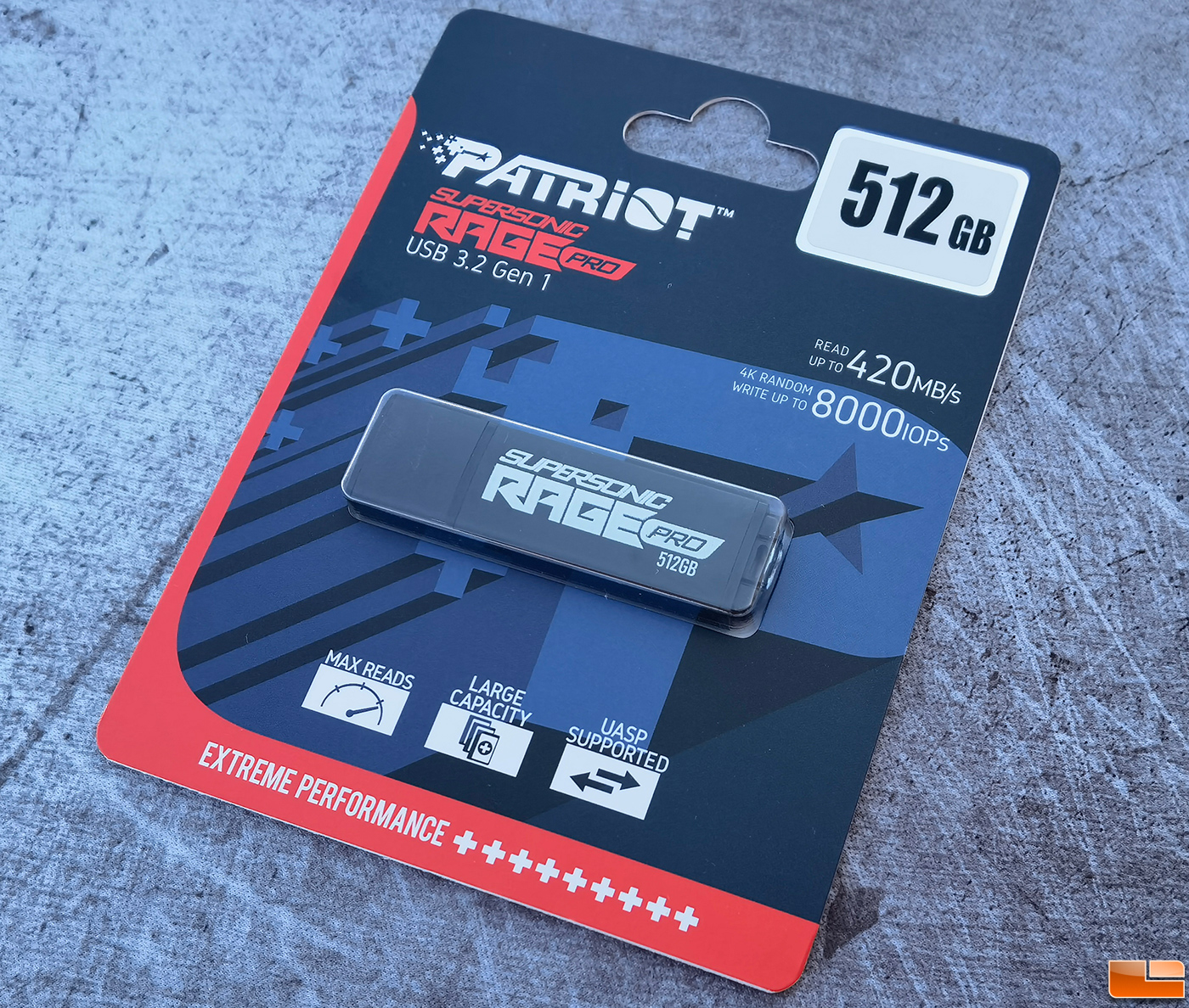 Patriot 1TB Supersonic Rage Prime USB 3.2 Gen 2 Type-A